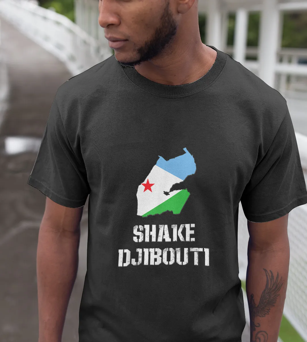 1sttheworld T-Shirt - Funny Shake Djibouti T-Shirt Black A35