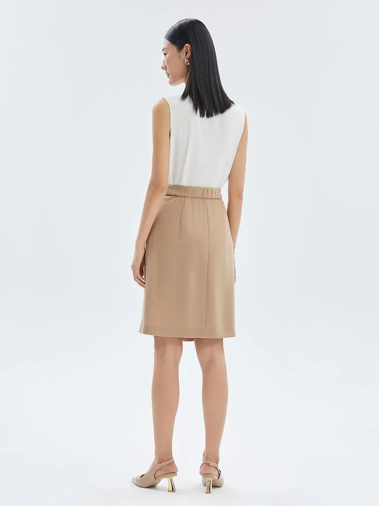 Acetate Asymmetric Skirt