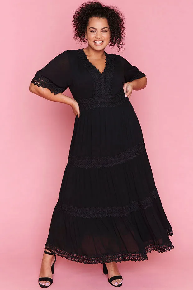 Adele Black Maxi Dress