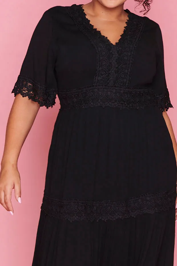 Adele Black Maxi Dress