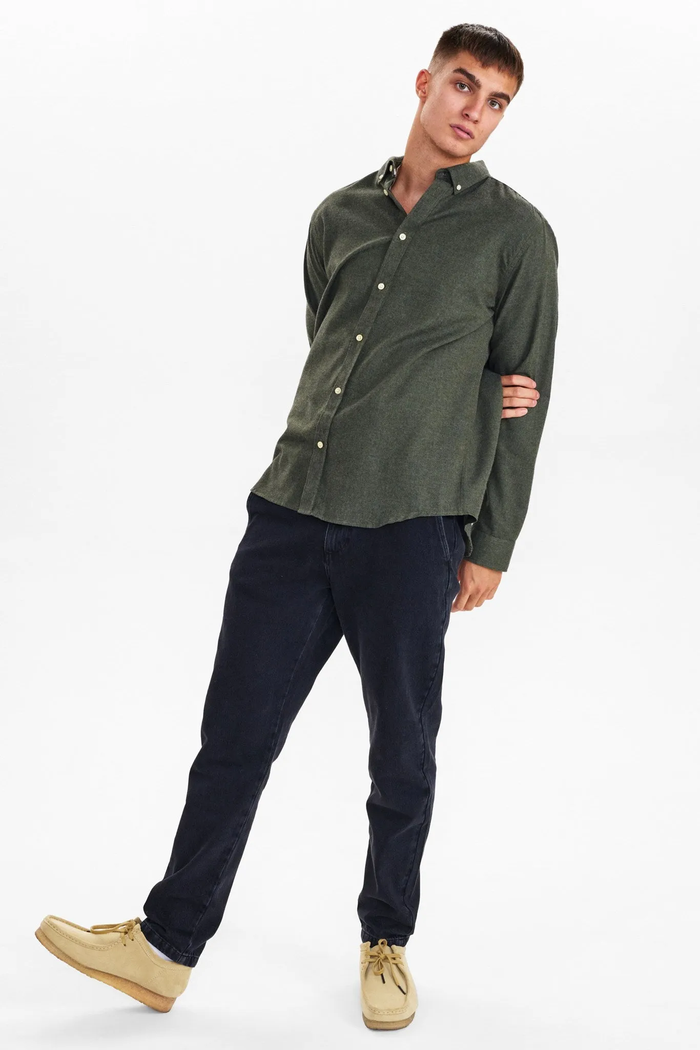 AKKONRAD MELANGE SHIRT - Cypress