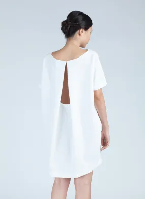 Angle Mini Dolman Open Back Dress - White