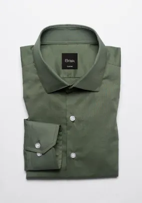 ARMY GREEN POPLIN SHIRT