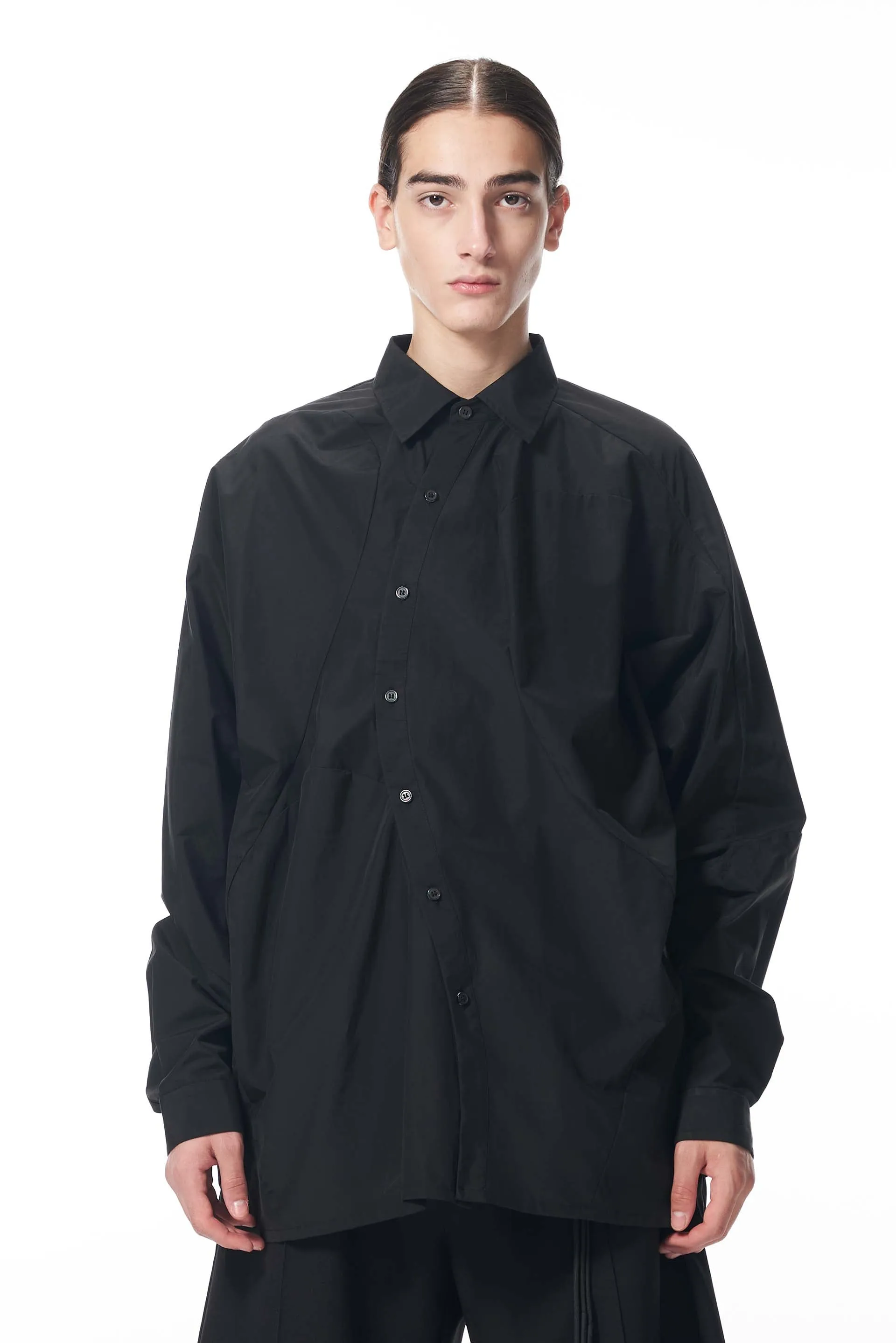 Black Curved Shirt