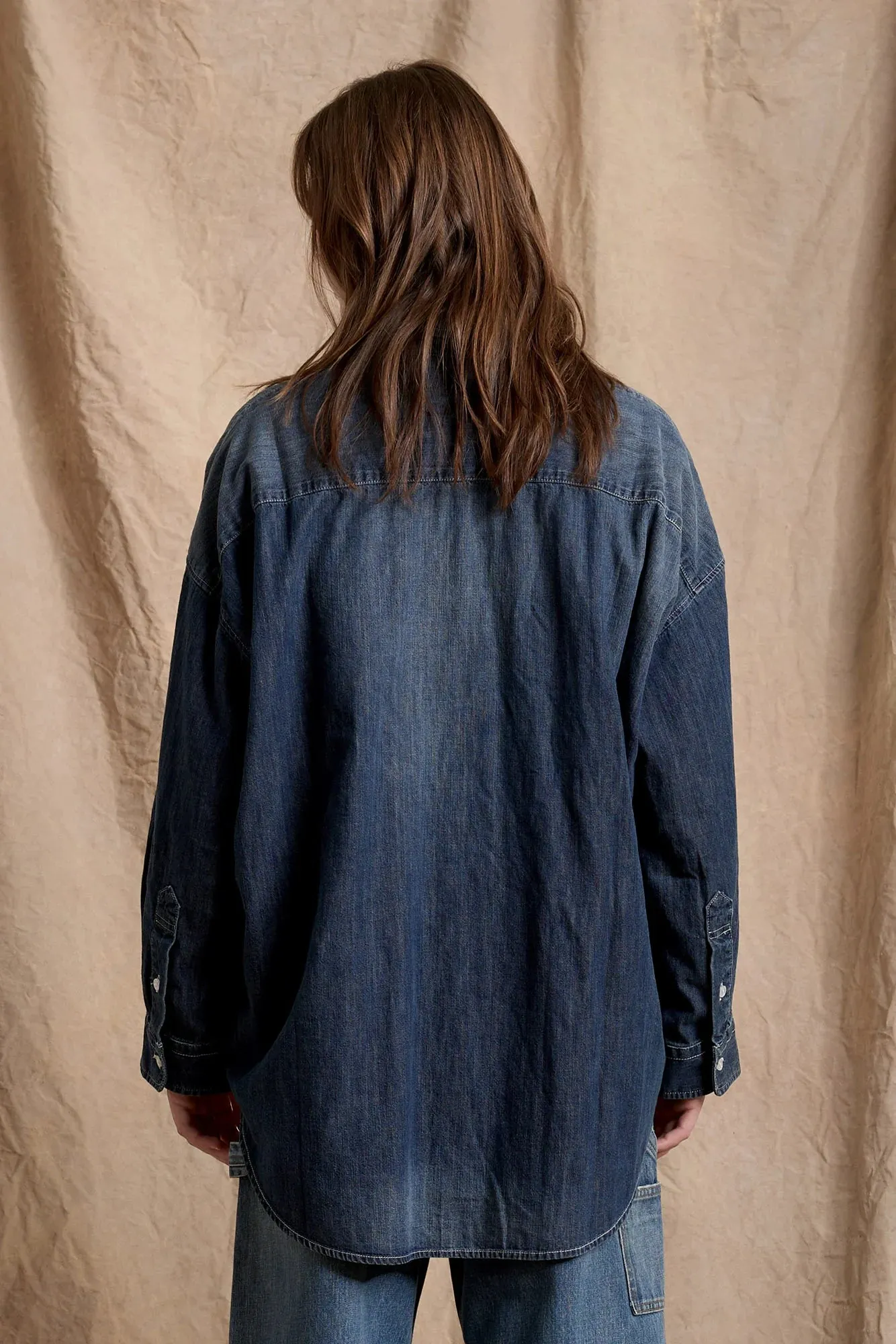 Button Front Denim Shirt