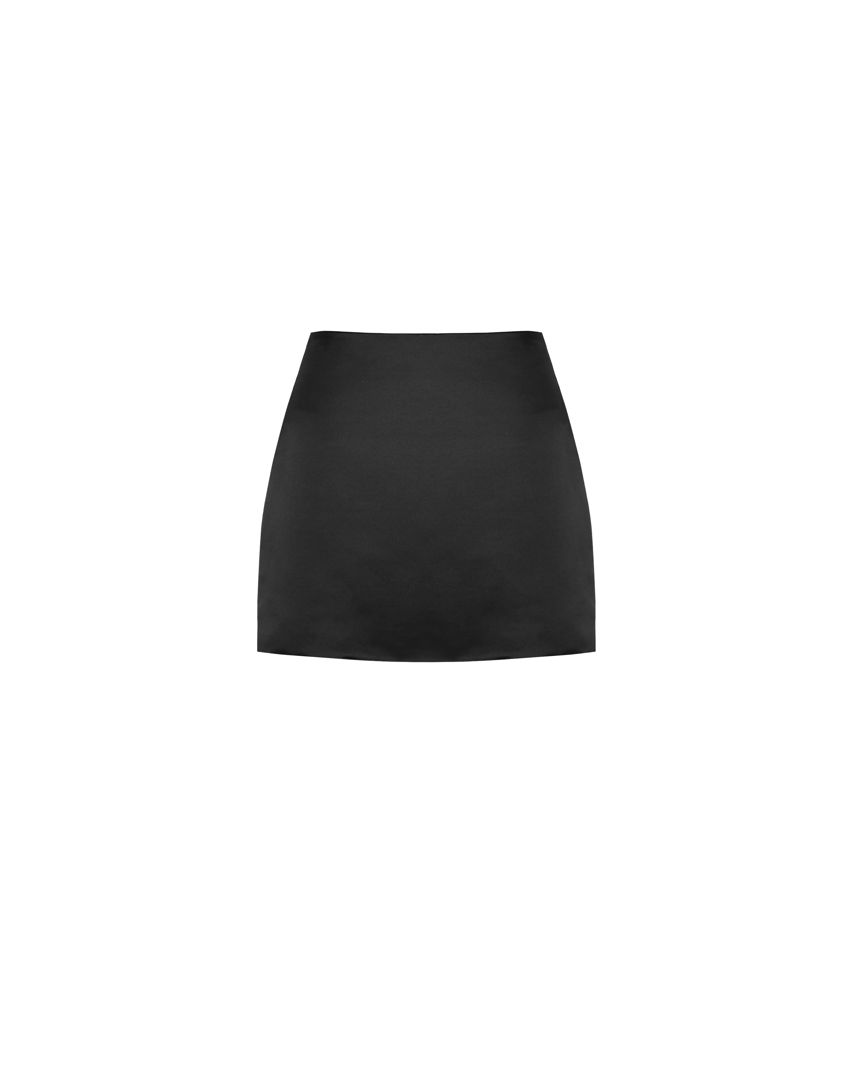 CHER SATIN MINI SKIRT BLACK