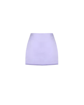 CHER SATIN MINI SKIRT LILAC