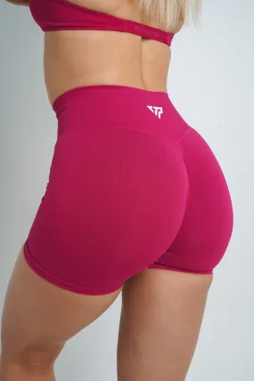 CORE SCRUNCH SHORTS -CRANBERRY