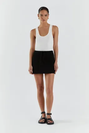 DION BLACK BOUCLE MINI SKIRT