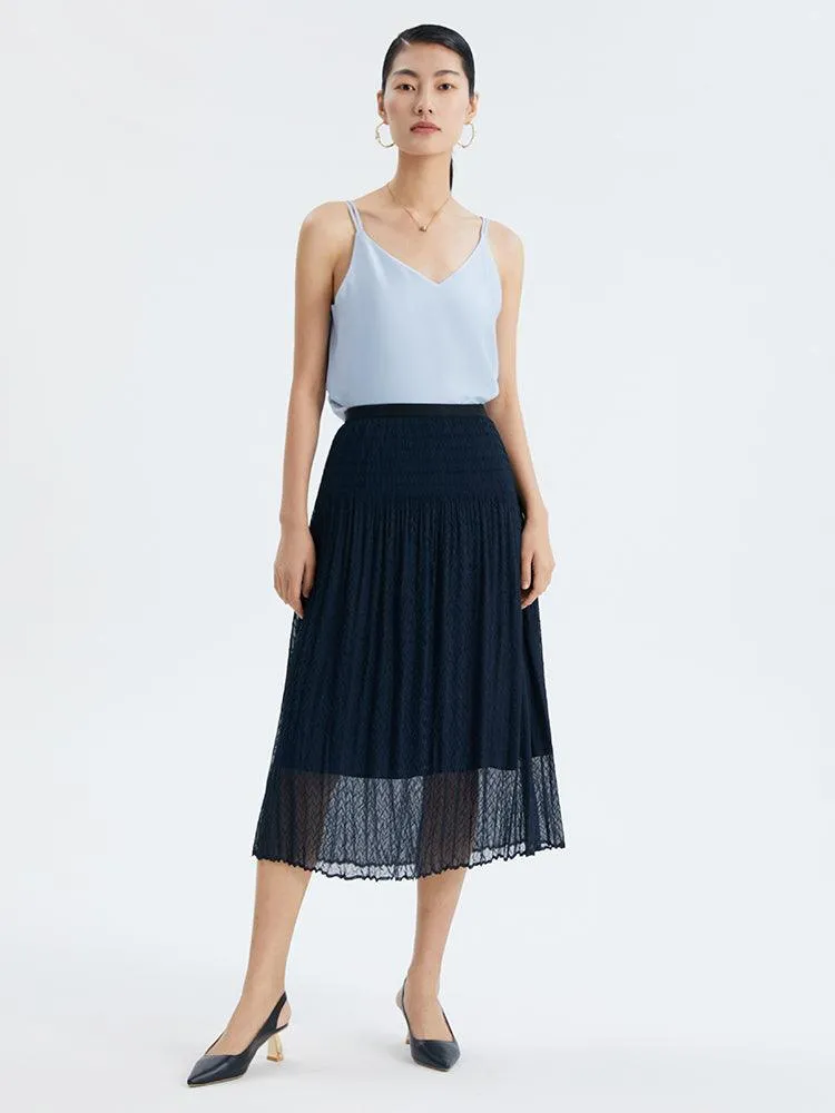 Double-Layer Hand-Pleated Skirt