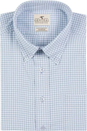 Gingham Performance Sport Shirt- Heritage Blue