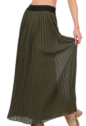 High Waisted Pleated Skirt