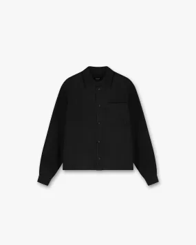 Cropped Black Dress Shirt - Classic Stylish Design